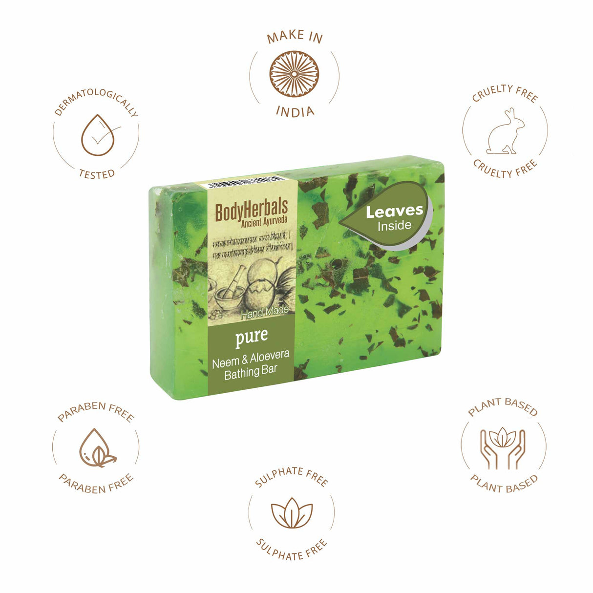 Neem & Aloevera, Bathing Bar With Chunks