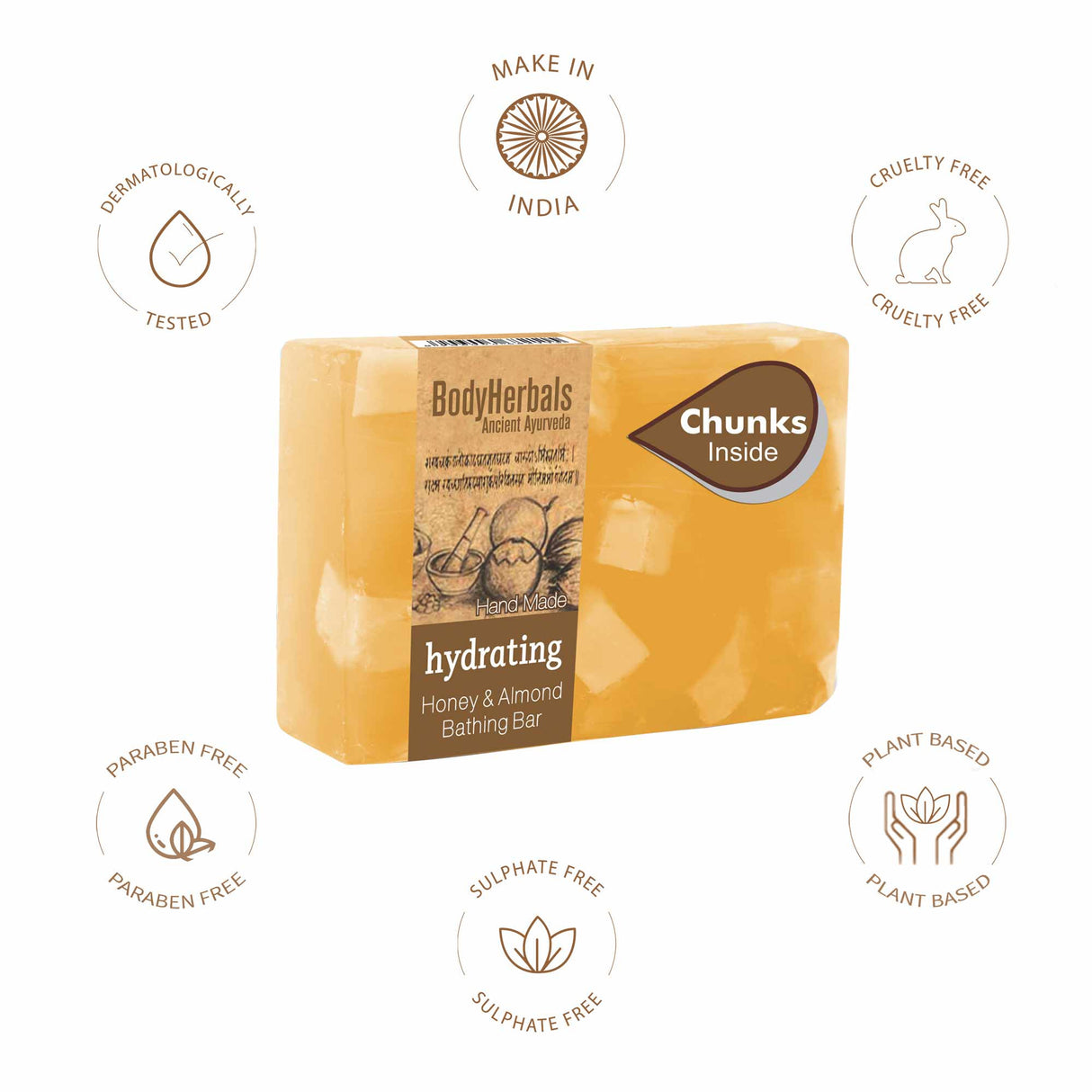 Honey Almond Bathing Bar With Chunks | Free Lofaah