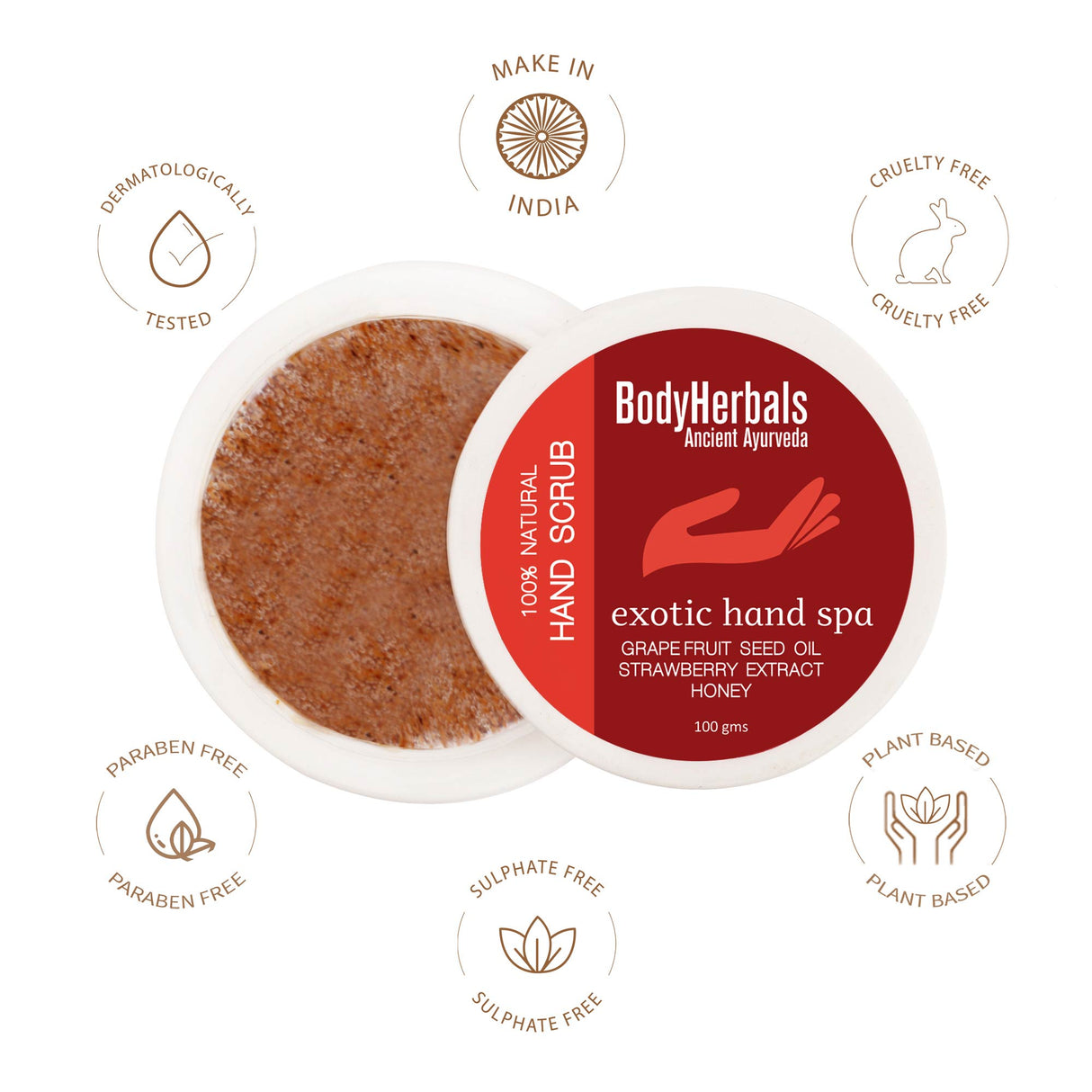 Strawberry Hand Scrub, 1 Minute Manicure