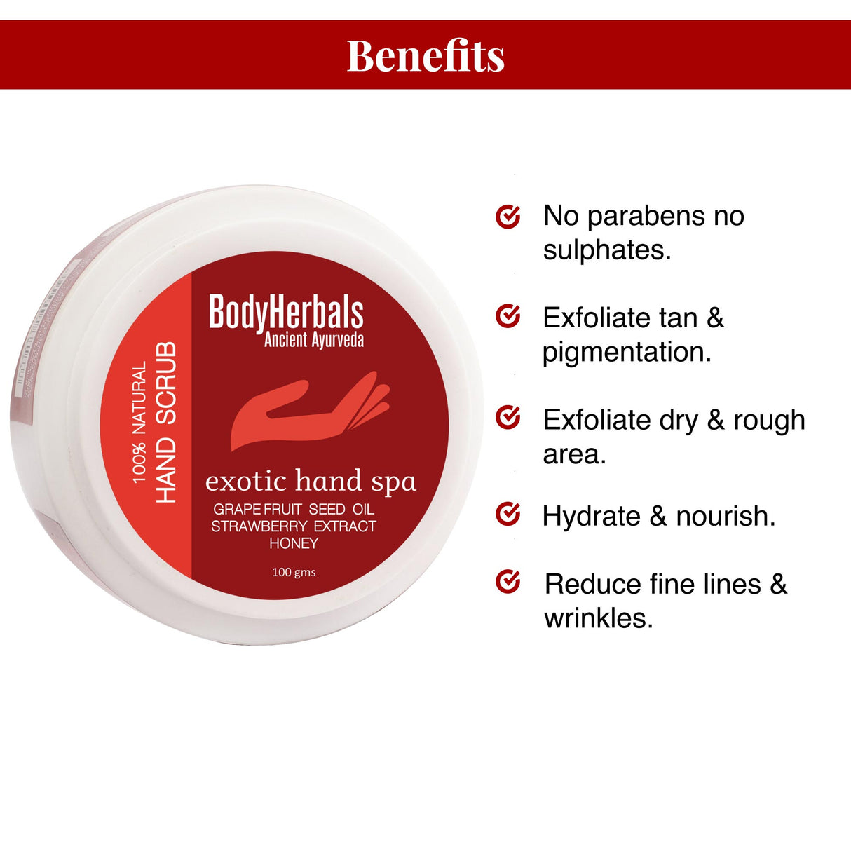 Strawberry Hand Scrub, 1 Minute Manicure