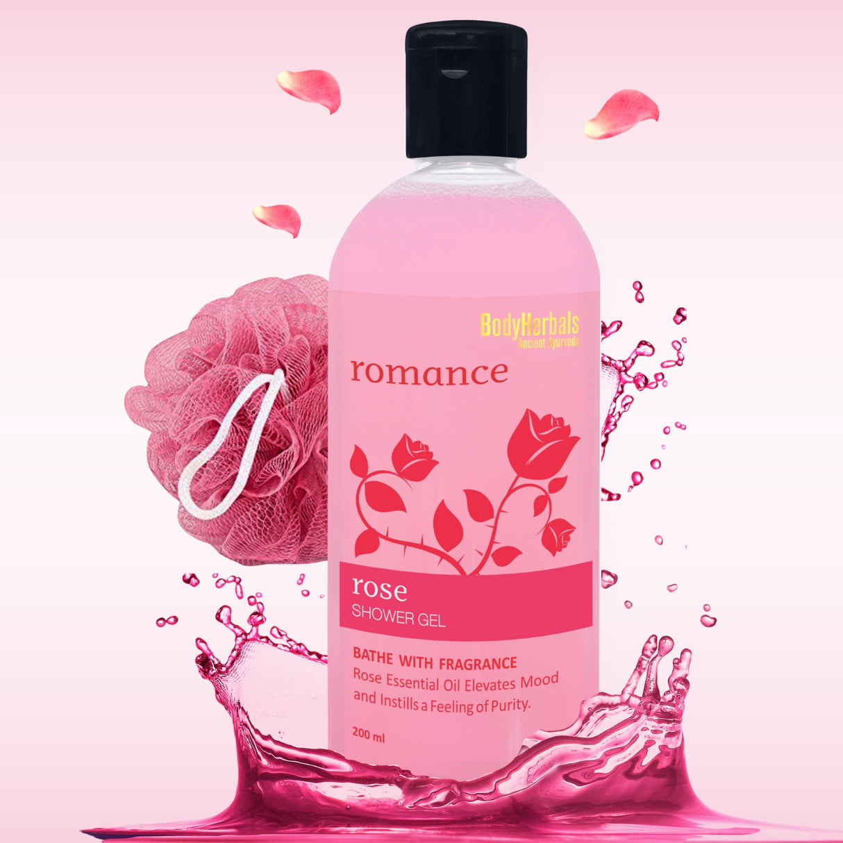 Romance, Rose Shower Gel | Free Loofah