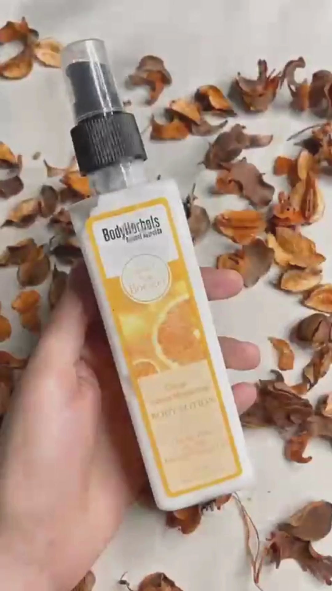 Orange body lotion