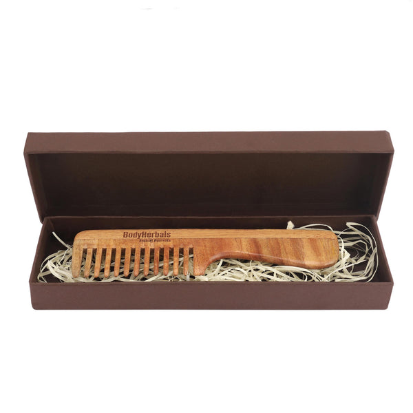 Dressing Comb, Handle Rake comb, 100% Neem Wood