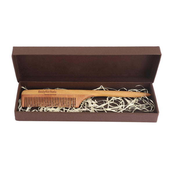 Neem Wood Dressing Comb, Tail Comb Handle