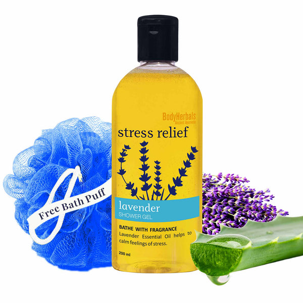 Stress Relief, Lavender Shower Gel | Free Loofah