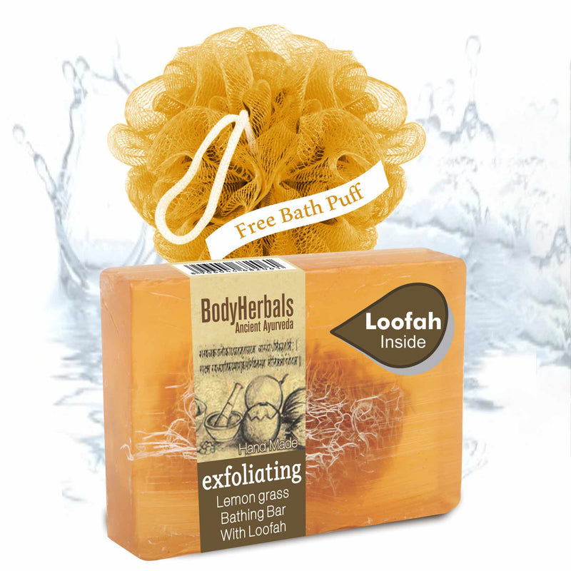 Exfoliating,  Lemongrass Bathing Bar | Free Loofah