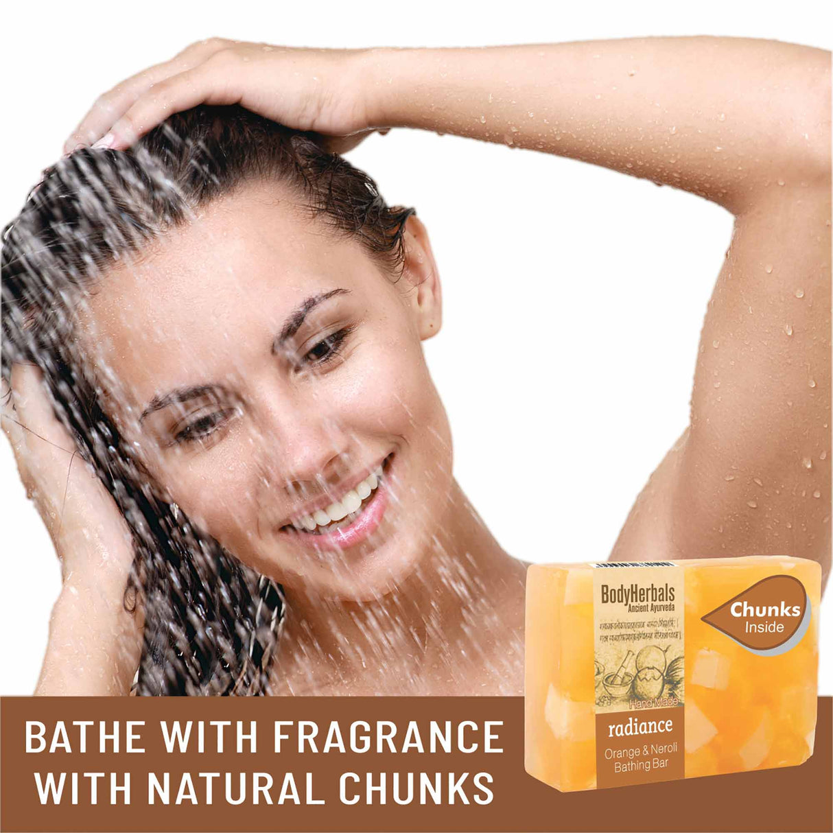 Orange & Neroli, Bathing Bar With Chunks | Free Loofah