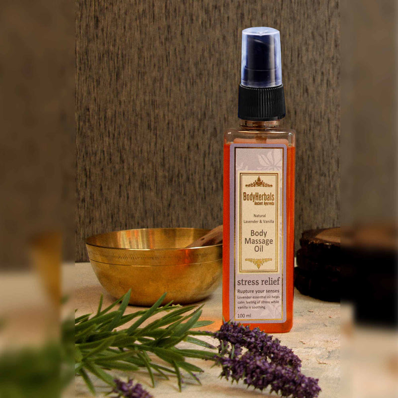 Stress Relief, Lavender & Vanilla Body Oil – BodyHerbals