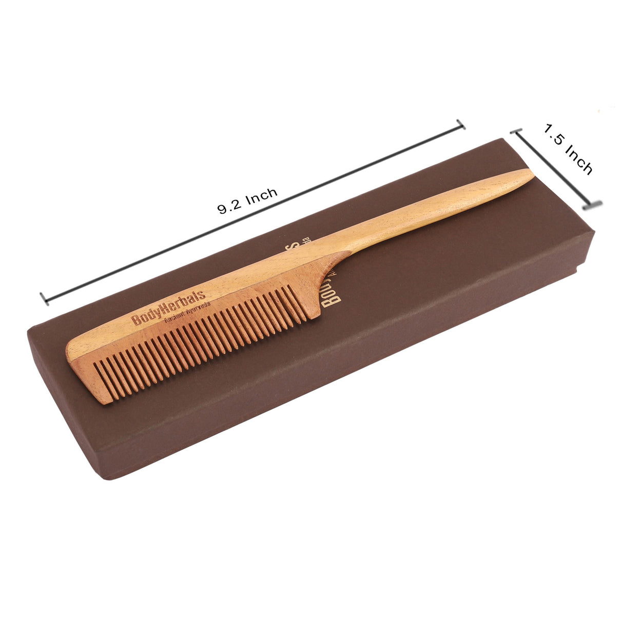 Dressing Comb, Tail Handle, 100% Neem Wood