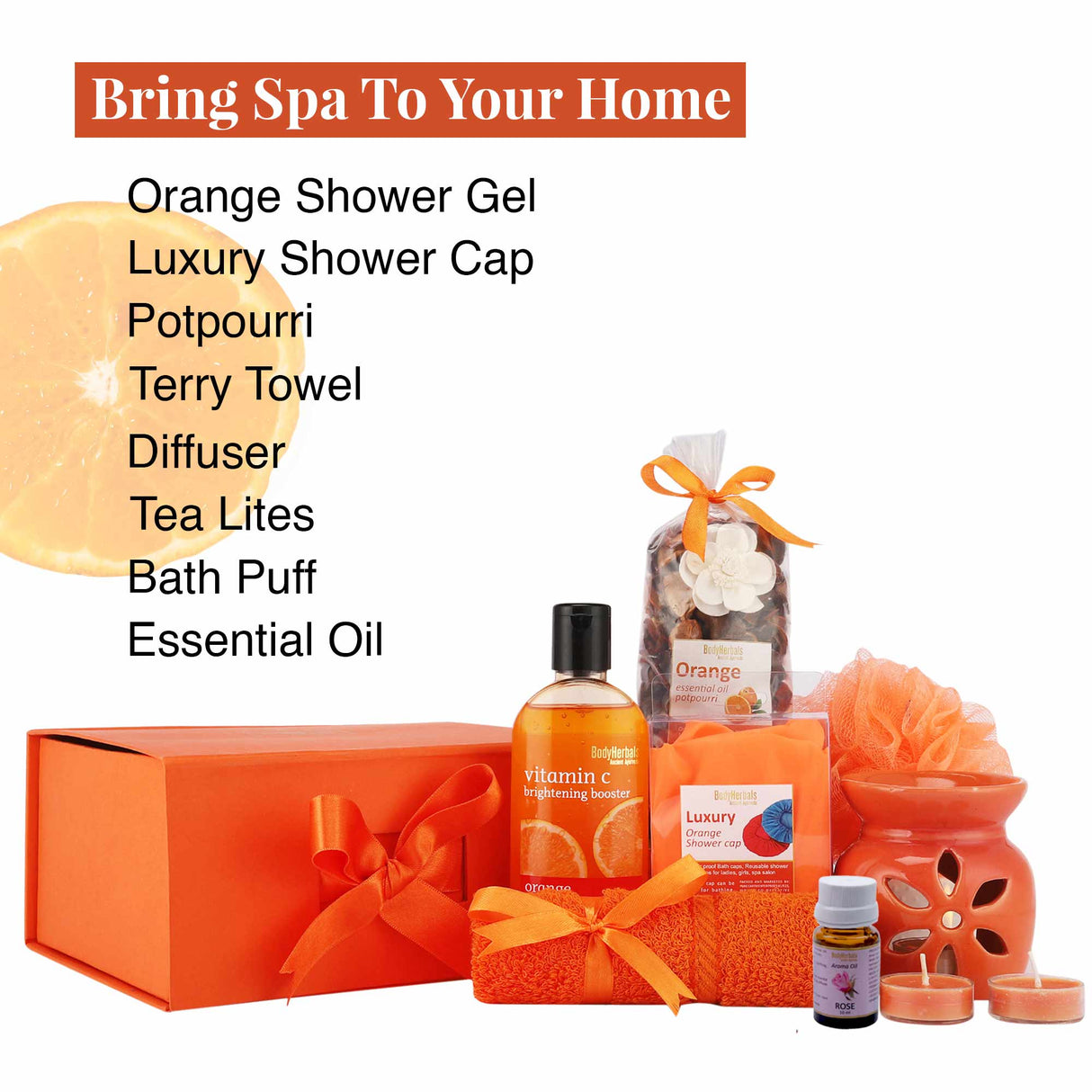 Orange Bath and Body Spa Set