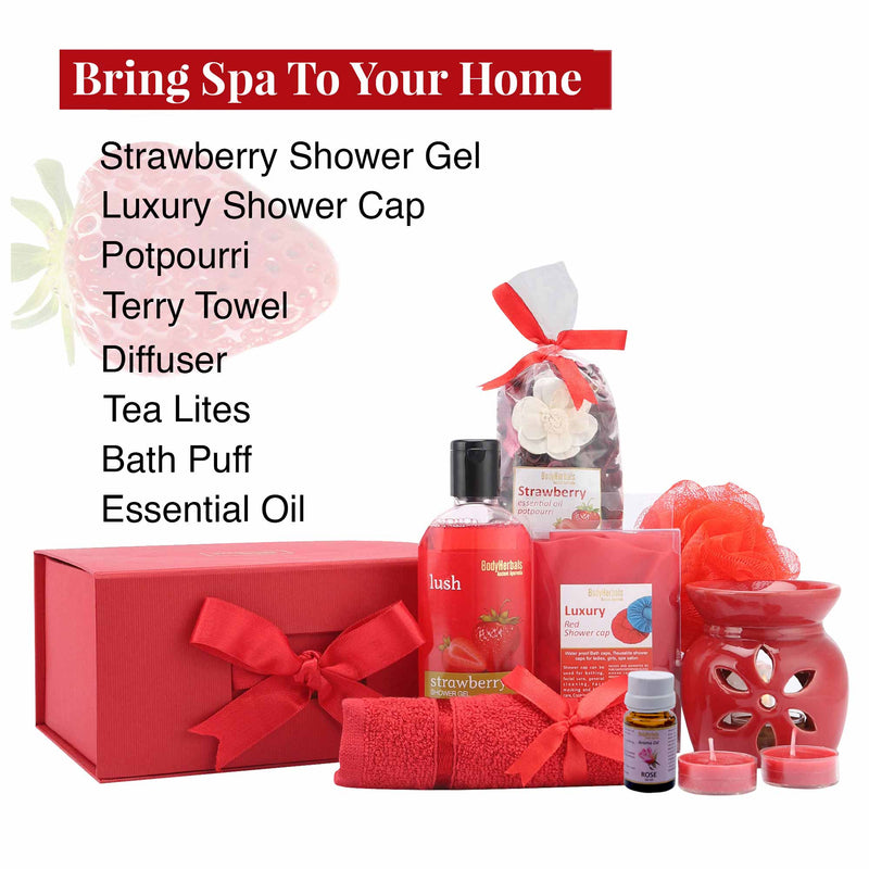BodyHerbals Strawberry Bath and Body Spa Gift Set