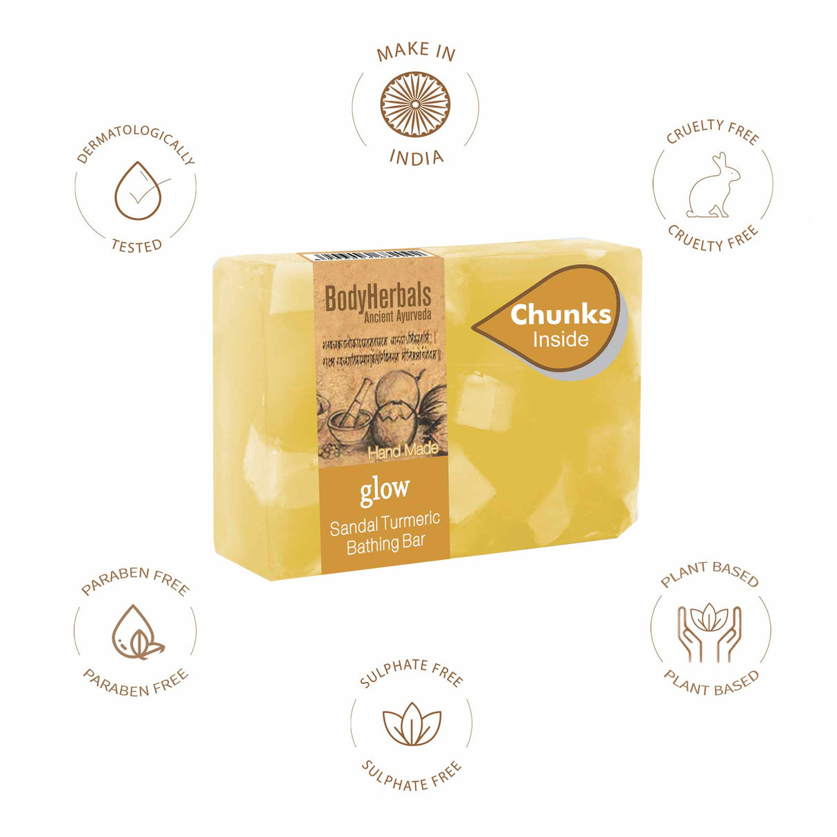 Sandal & Turmeric Bathing Bar | Free Loofah