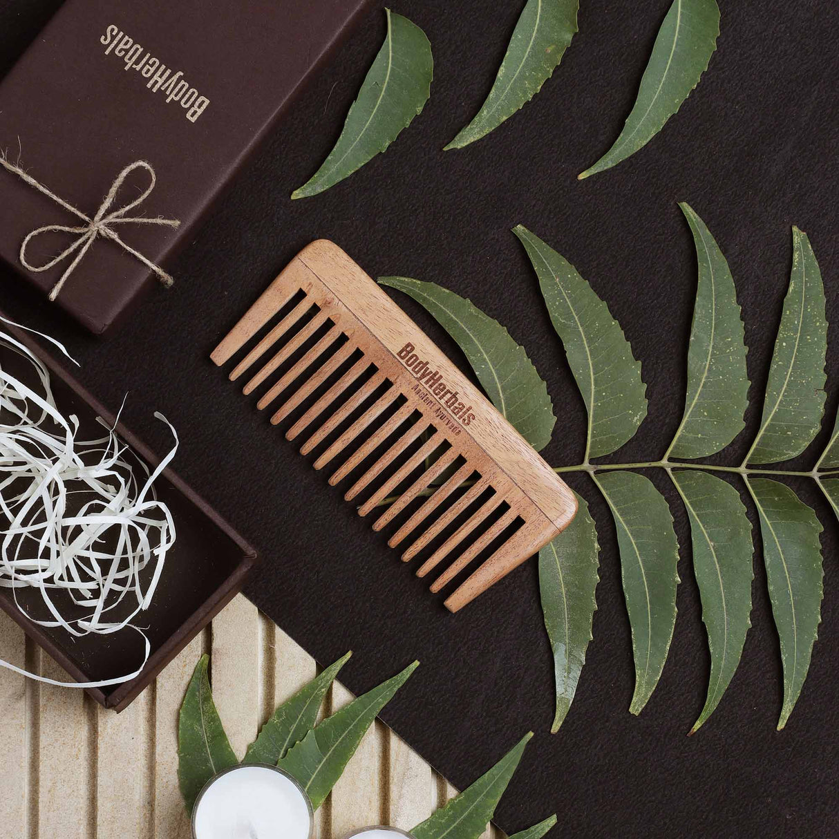 Dressing Comb Small, Wide Tooth, 100% Neem Wood