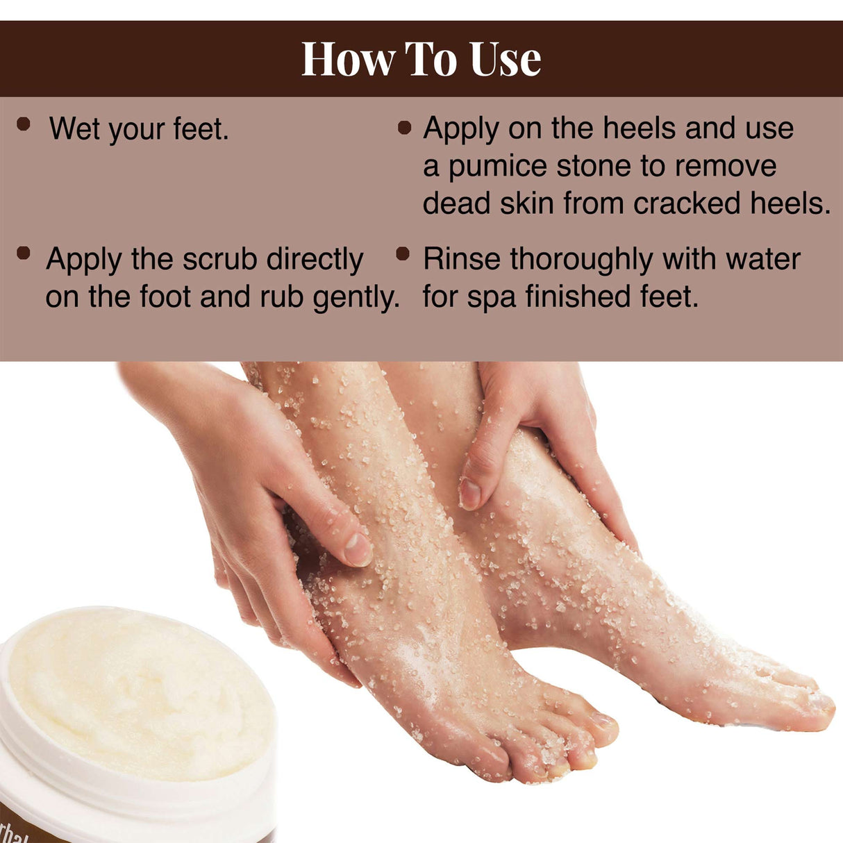 Tea Tree Foot Scrub, 1 Minute Manicure