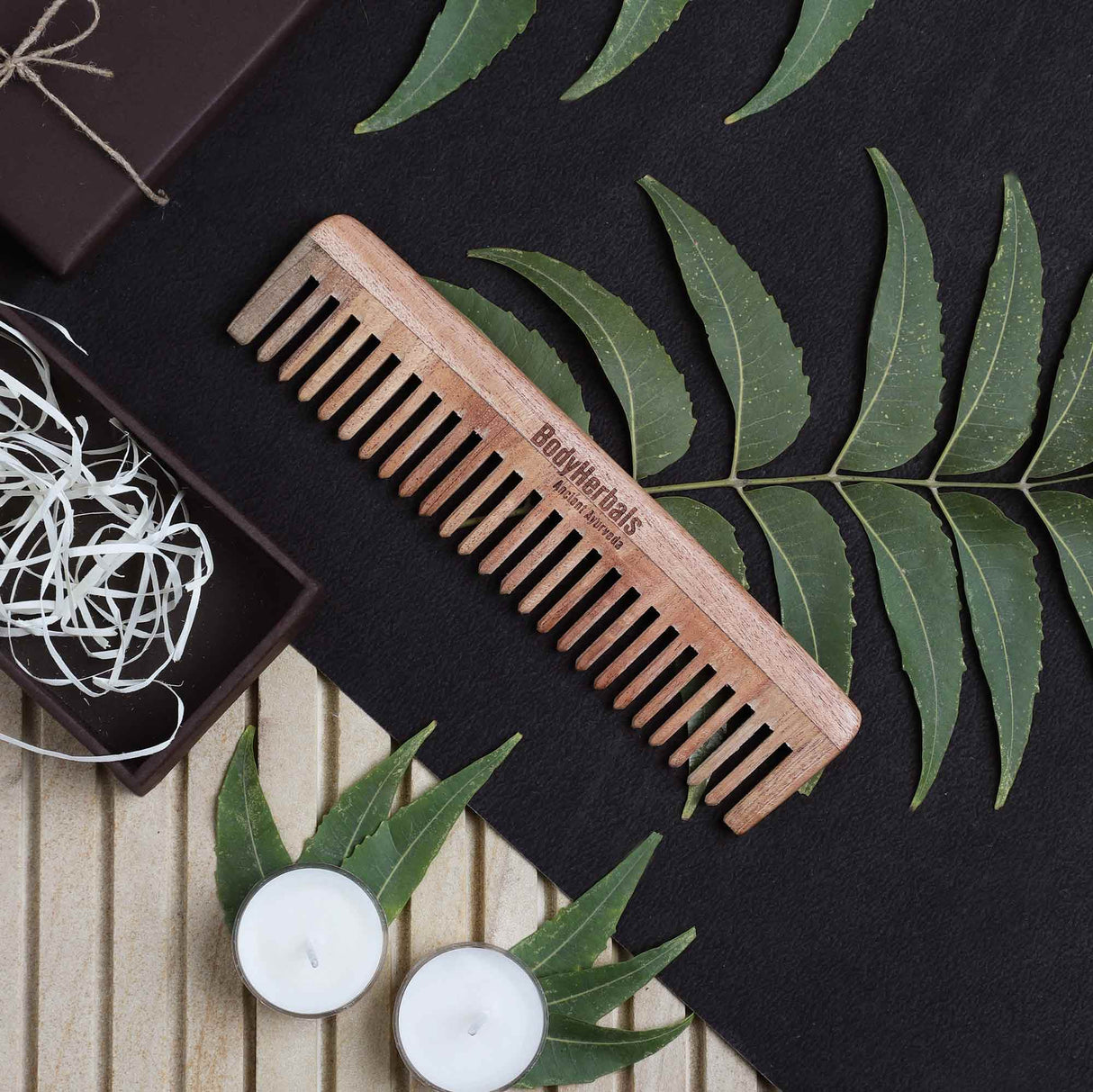 Dressing Comb, Wide Tooth, 100% Neem Wood