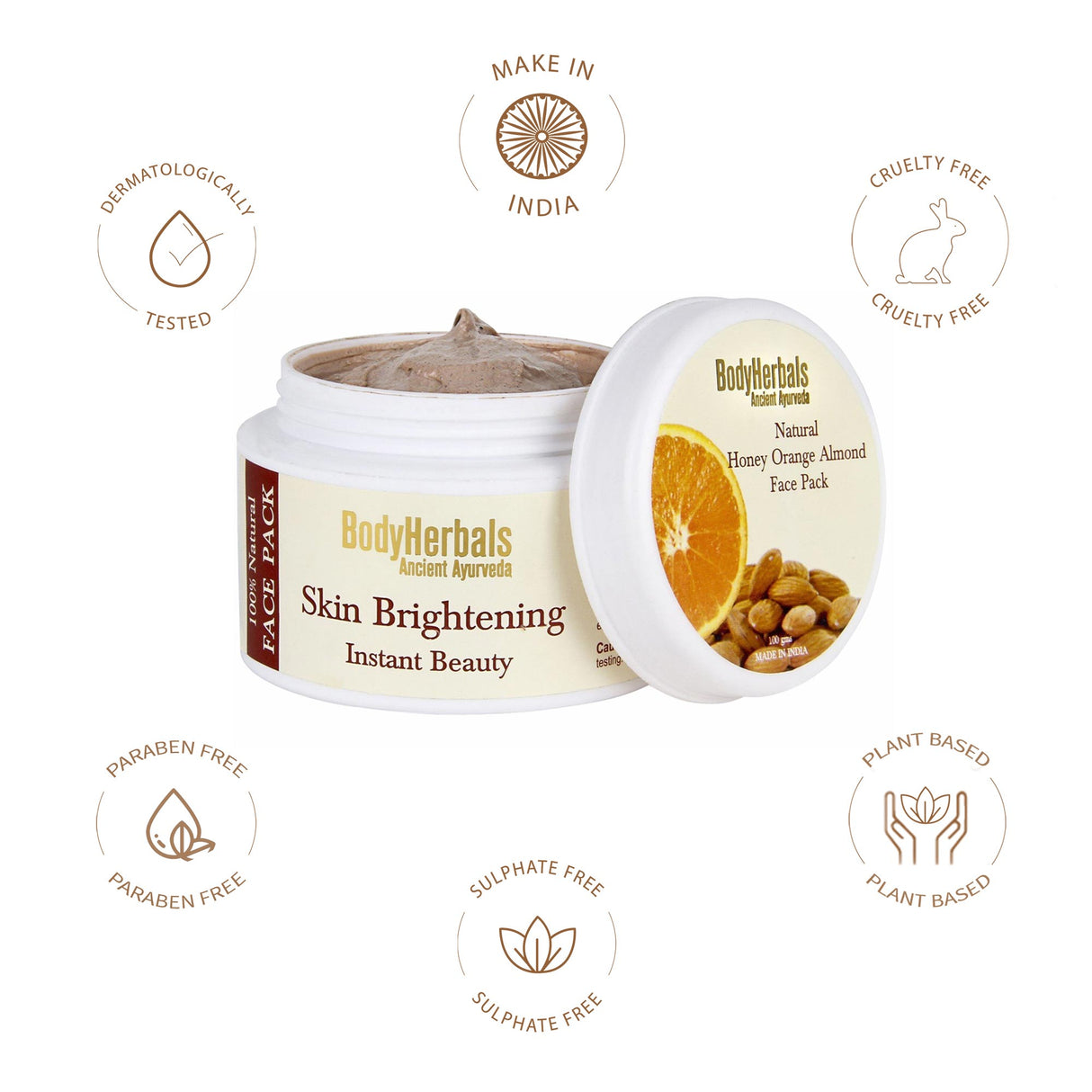 Face Pack, Orange-Honey-Almond