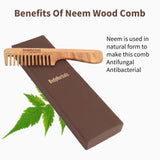 Dressing Comb, Handle Rake, 100% Neem Wood