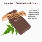 BodyHerbals Neem Wood Dressing Comb, Classic