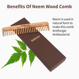 Dressing Comb, Wide Tooth, 100% Neem Wood