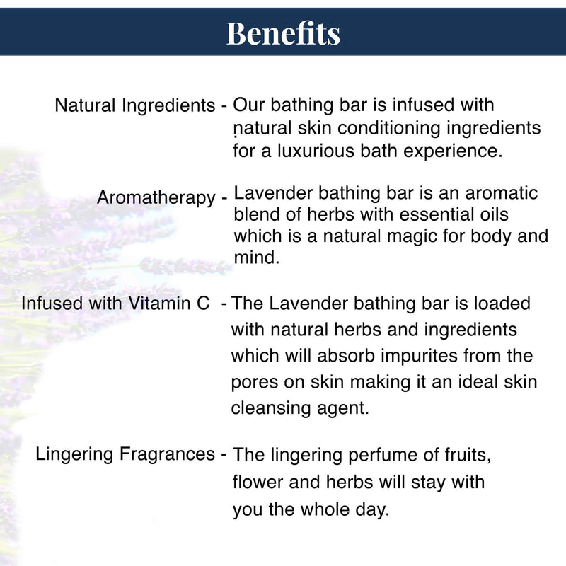 Relax, Hand Made Lavender Bathing Bar With Chunks