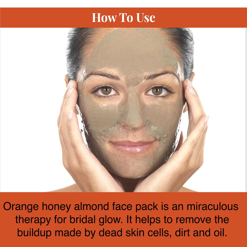 Skin Brightening Face Pack, Orange - Honey & Almond